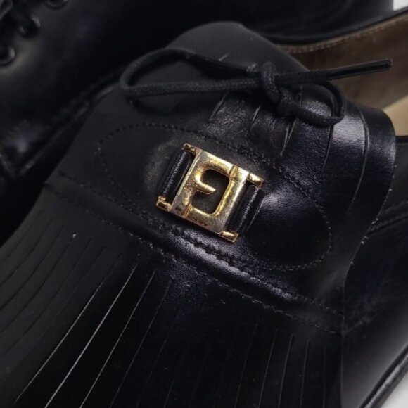 Vintage Footjoy FJs Black Kiltie Golf Shoes - Picture 5 of 10